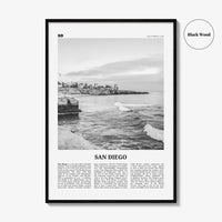 San Diego Print Black and White No 8, San Diego Wall Art, San Diego Poster, California, USA, United States, North America
