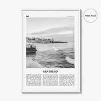 San Diego Print Black and White No 8, San Diego Wall Art, San Diego Poster, California, USA, United States, North America