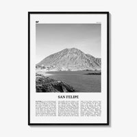 San Felipe Print Black and White, San Felipe Wall Art, San Felipe Poster, San Felipe Photo, San Felipe Map, San Felipe Wall Decor, Mexico