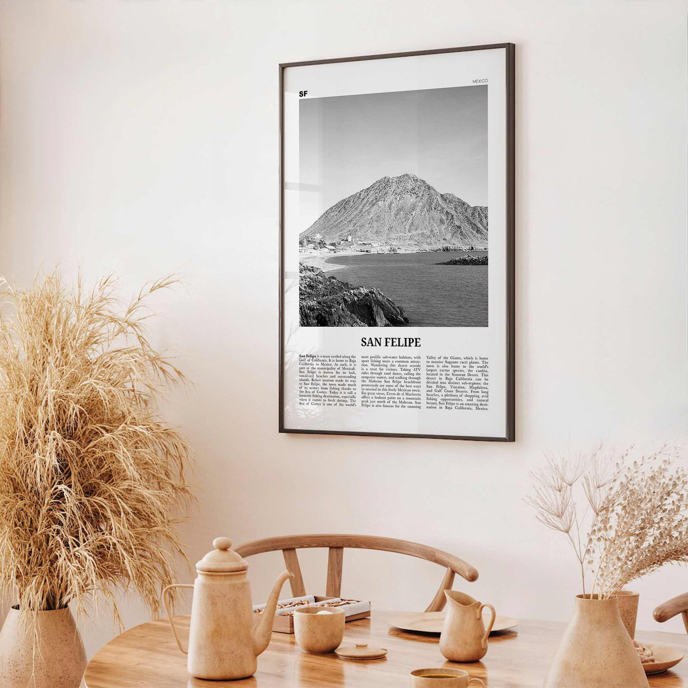 San Felipe Print Black and White, San Felipe Wall Art, San Felipe Poster, San Felipe Photo, San Felipe Map, San Felipe Wall Decor, Mexico