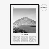San Felipe Print Black and White, San Felipe Wall Art, San Felipe Poster, San Felipe Photo, San Felipe Map, San Felipe Wall Decor, Mexico