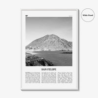 San Felipe Print Black and White, San Felipe Wall Art, San Felipe Poster, San Felipe Photo, San Felipe Map, San Felipe Wall Decor, Mexico