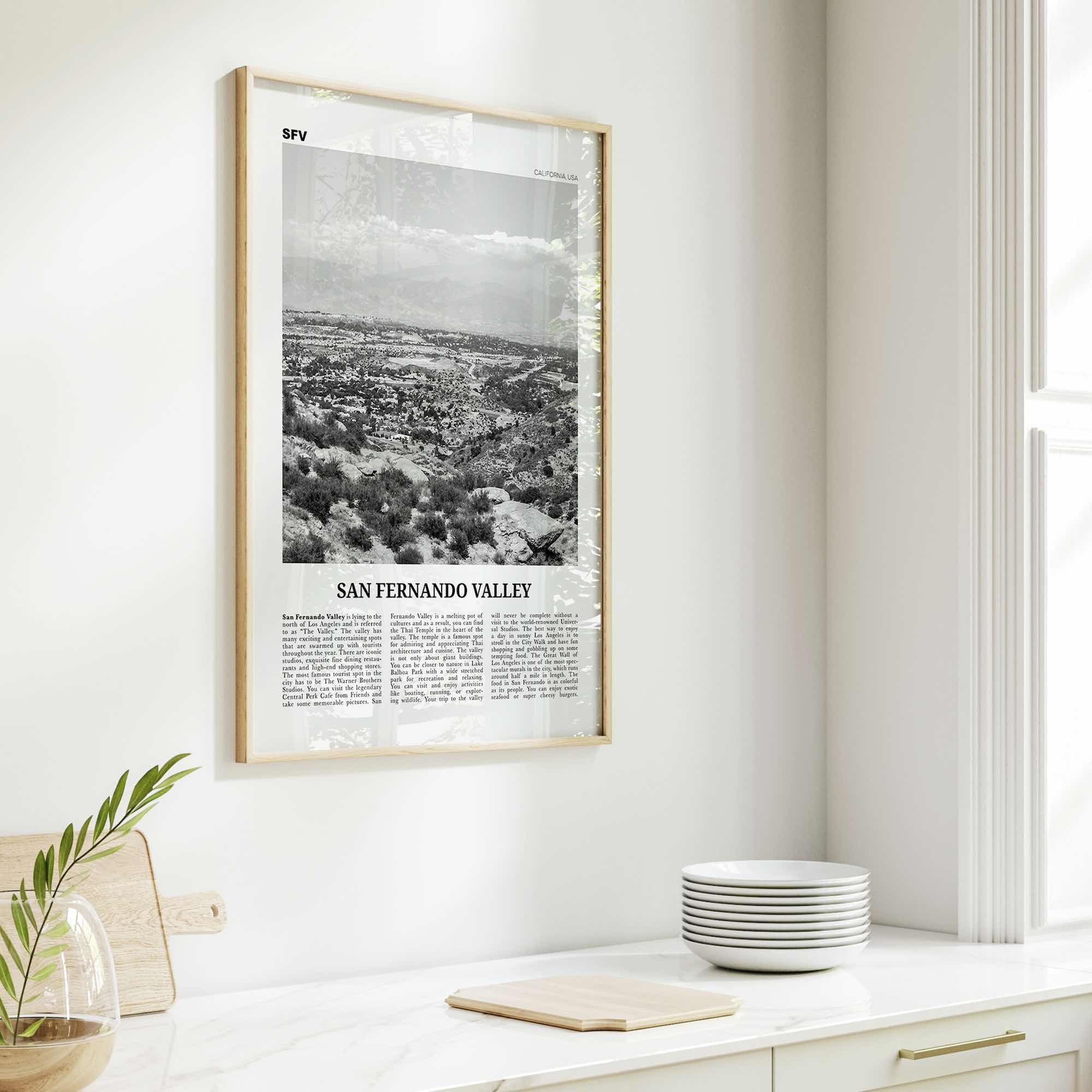 San Fernando Valley Print Black and White No 1, San Fernando Valley Art, San Fernando Valley Poster, San Fernando Photo, California, USA