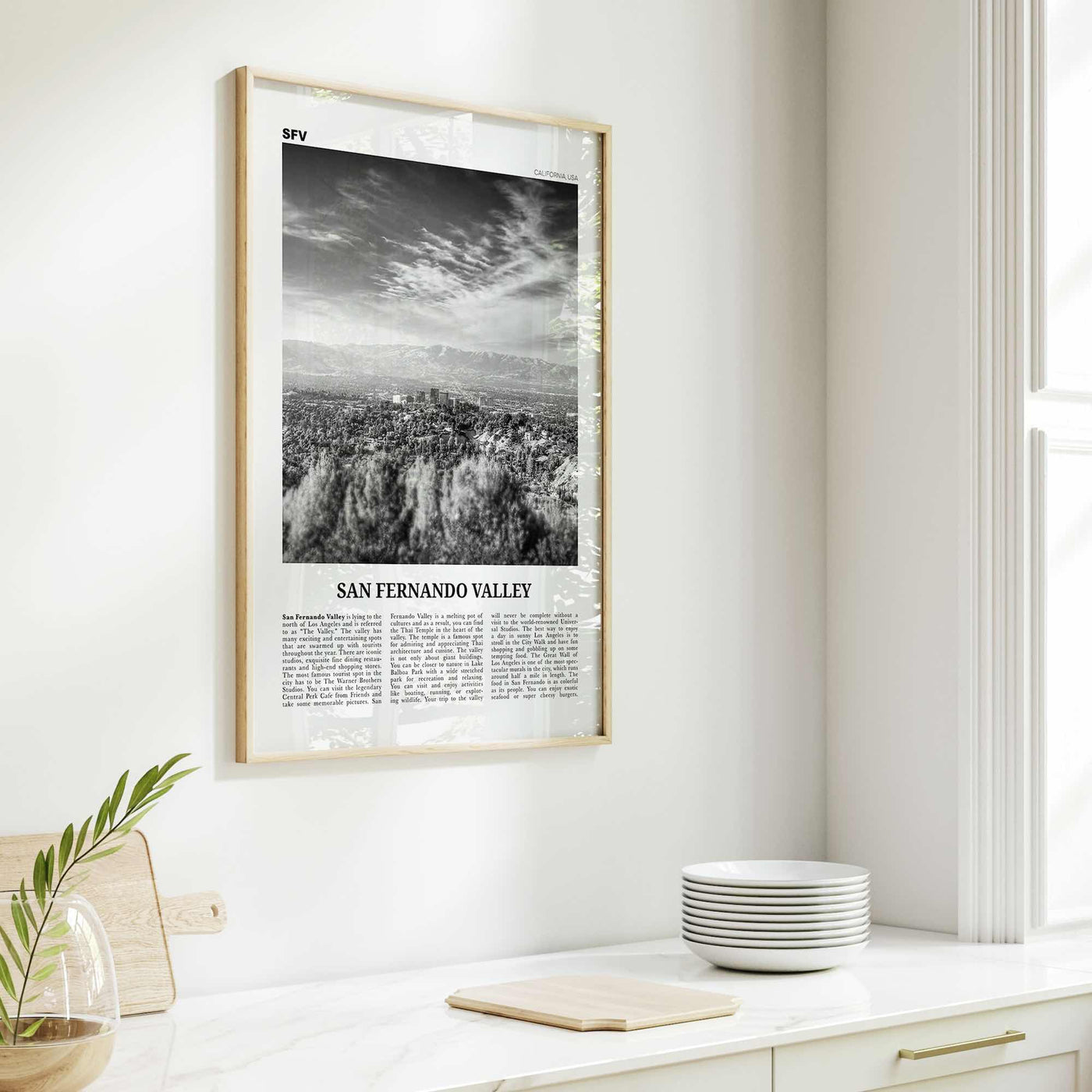 San Fernando Valley Print Black and White No 2, San Fernando Valley Art, San Fernando Valley Poster, San Fernando Photo, California, USA