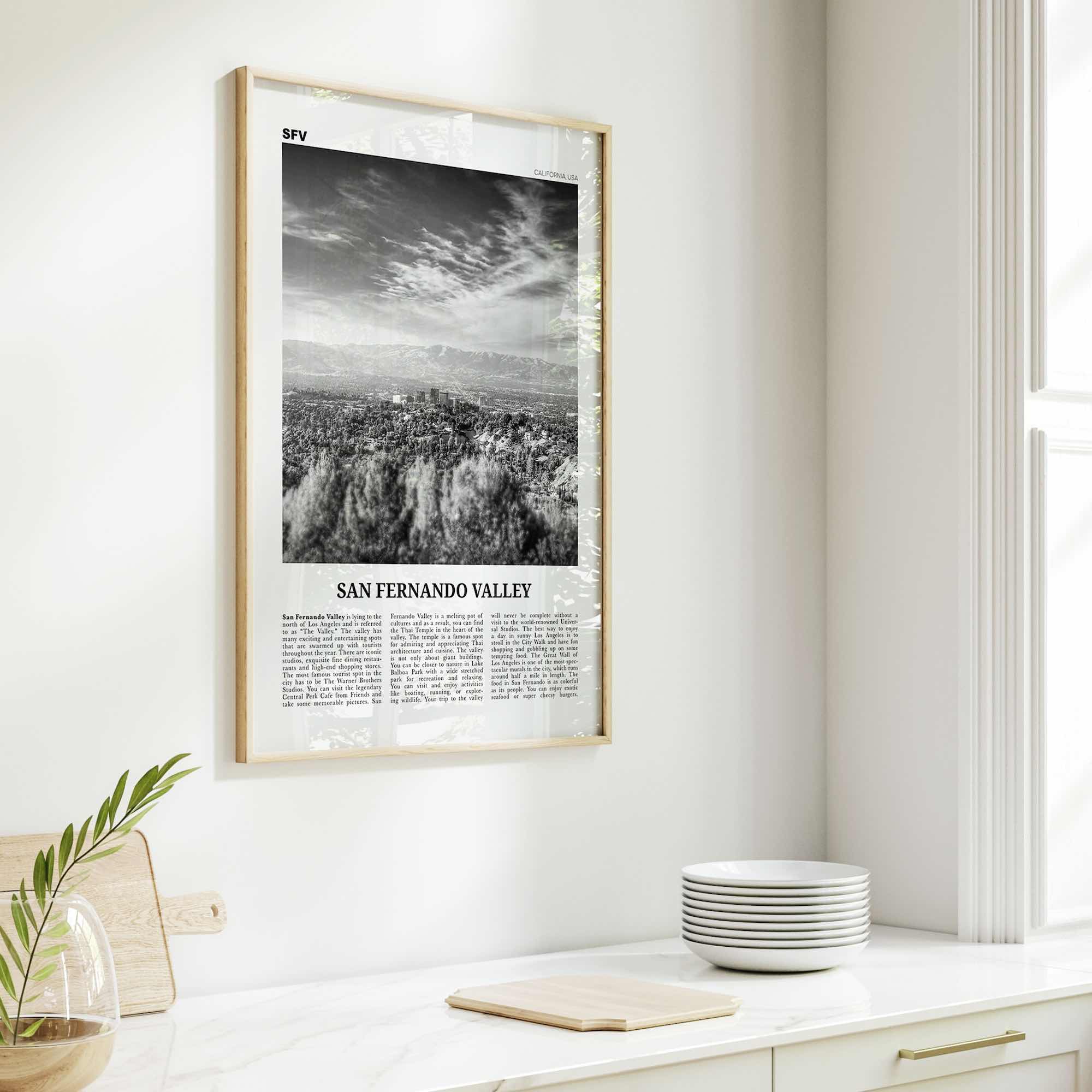 San Fernando Valley Print Black and White No 2, San Fernando Valley Art, San Fernando Valley Poster, San Fernando Photo, California, USA