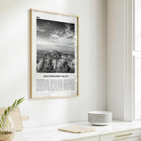San Fernando Valley Print Black and White No 2, San Fernando Valley Art, San Fernando Valley Poster, San Fernando Photo, California, USA