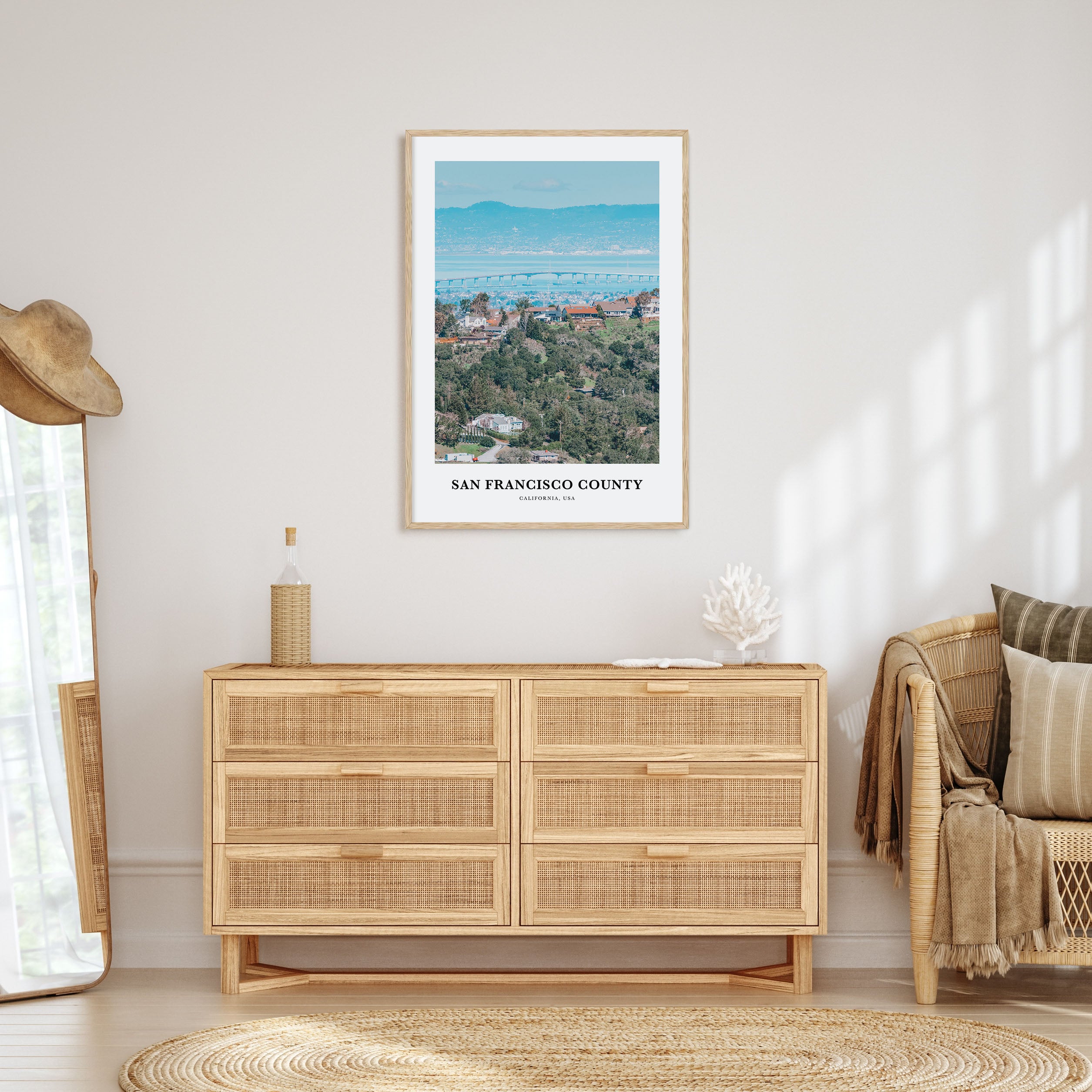 San Francisco County Portrait Color Poster
