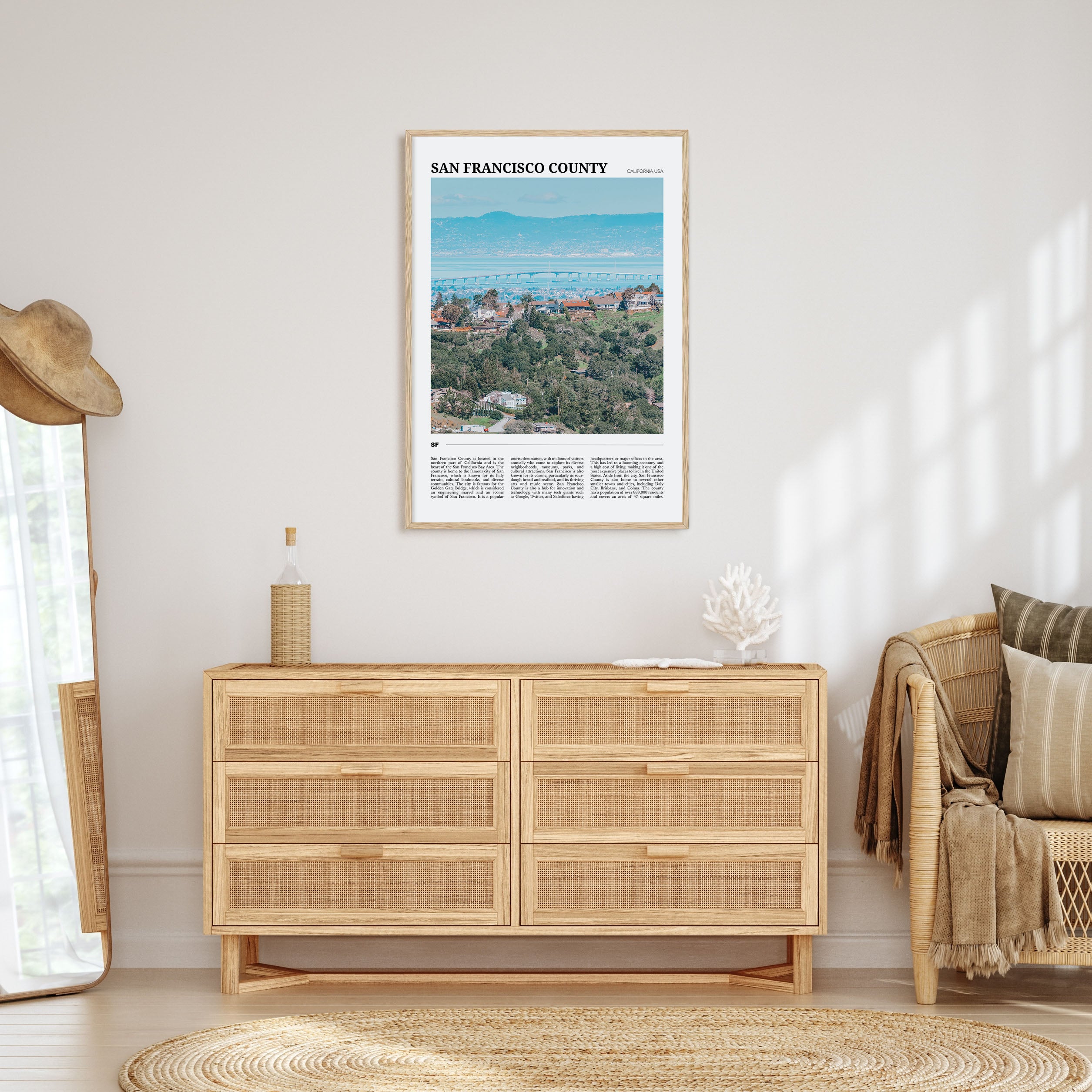 San Francisco County Travel Color Poster