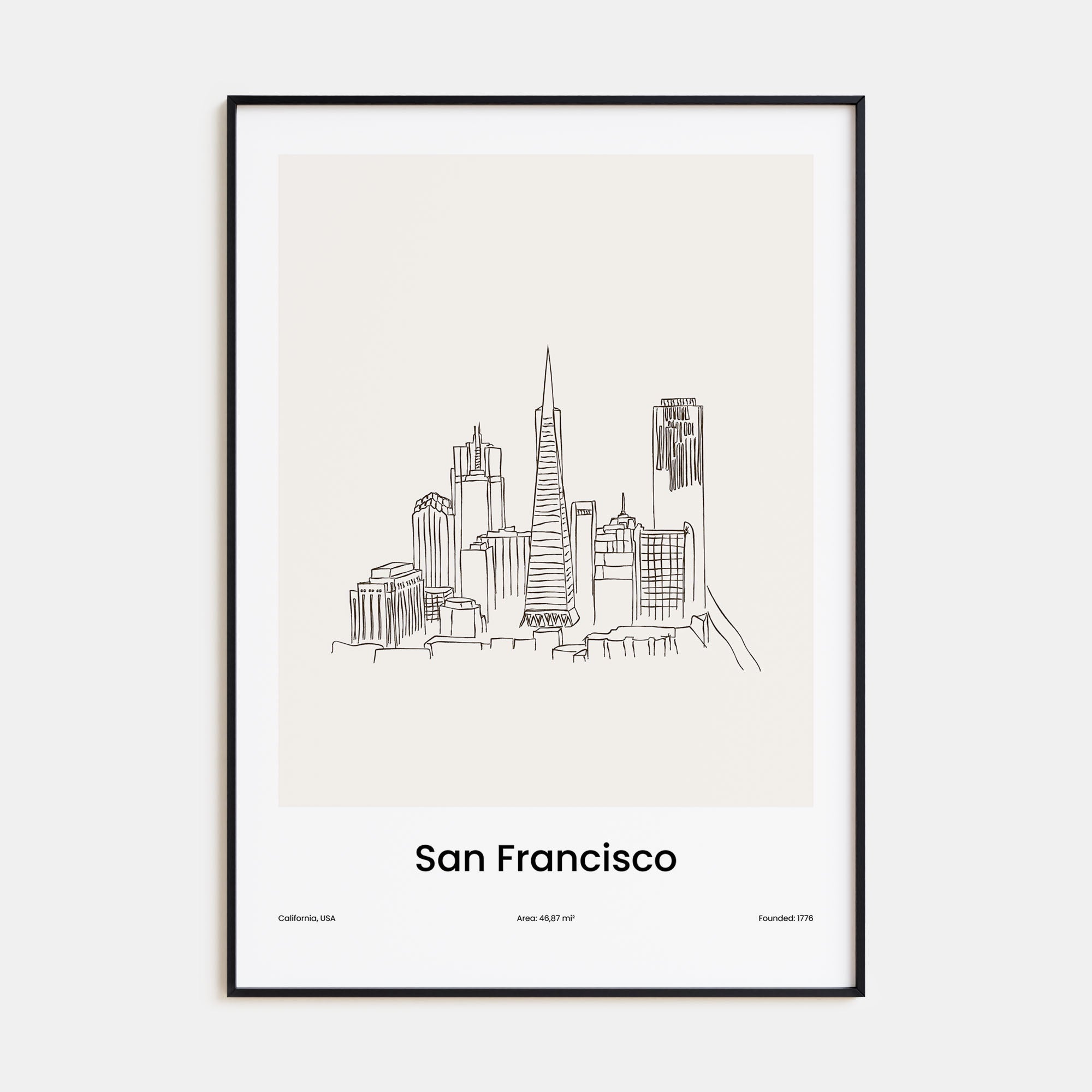 San Francisco Drawn No 1 Poster
