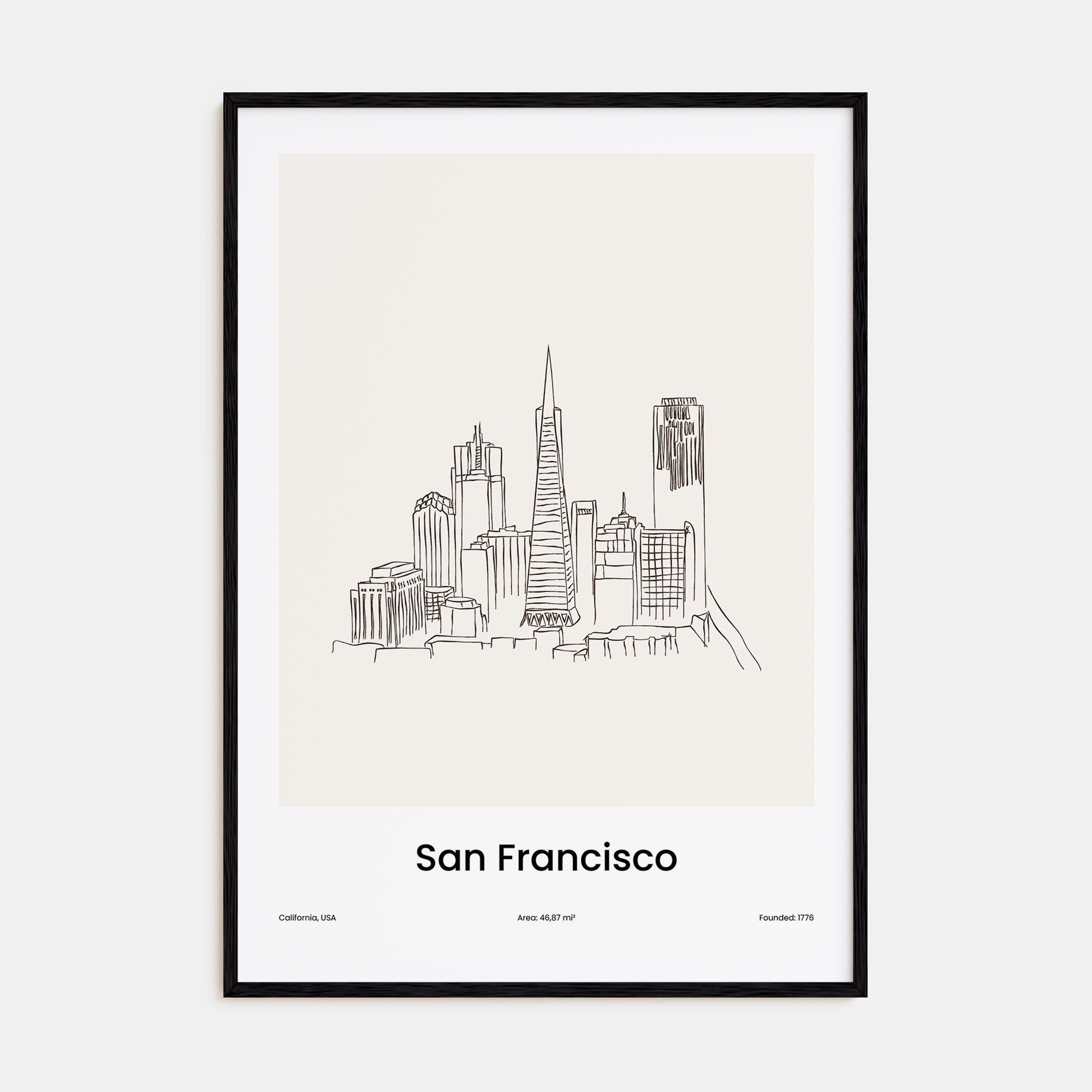 San Francisco Drawn No 1 Poster