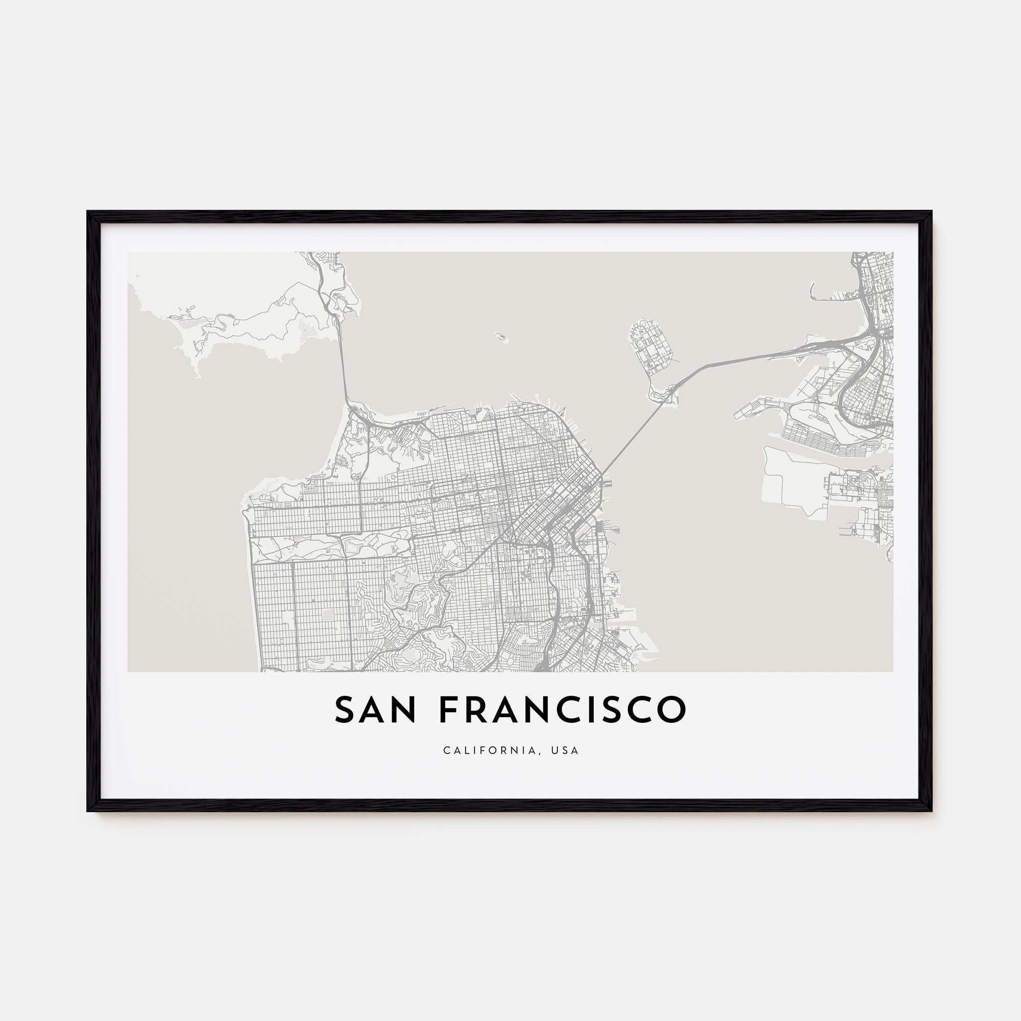 San Francisco Map Landscape Poster