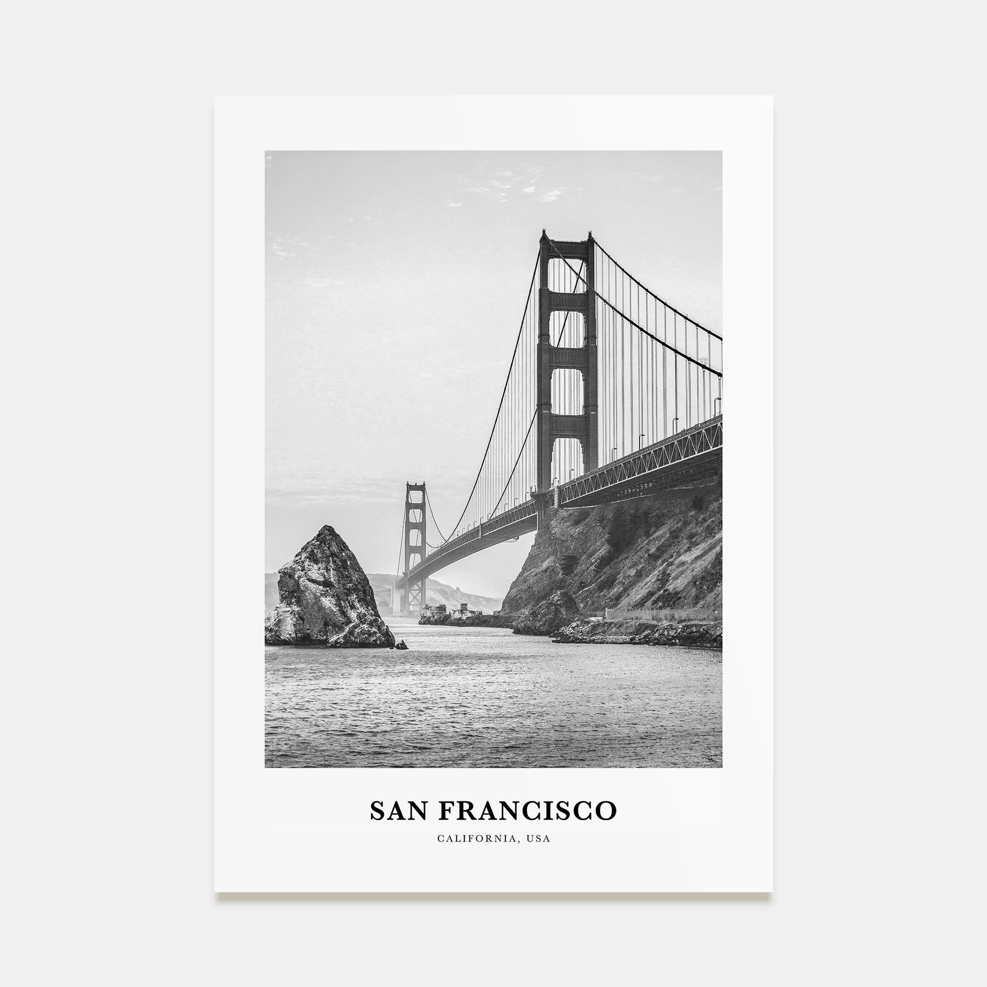 San Francisco Portrait B&W No 1 Poster