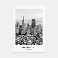 San Francisco Portrait B&W No 2 Poster