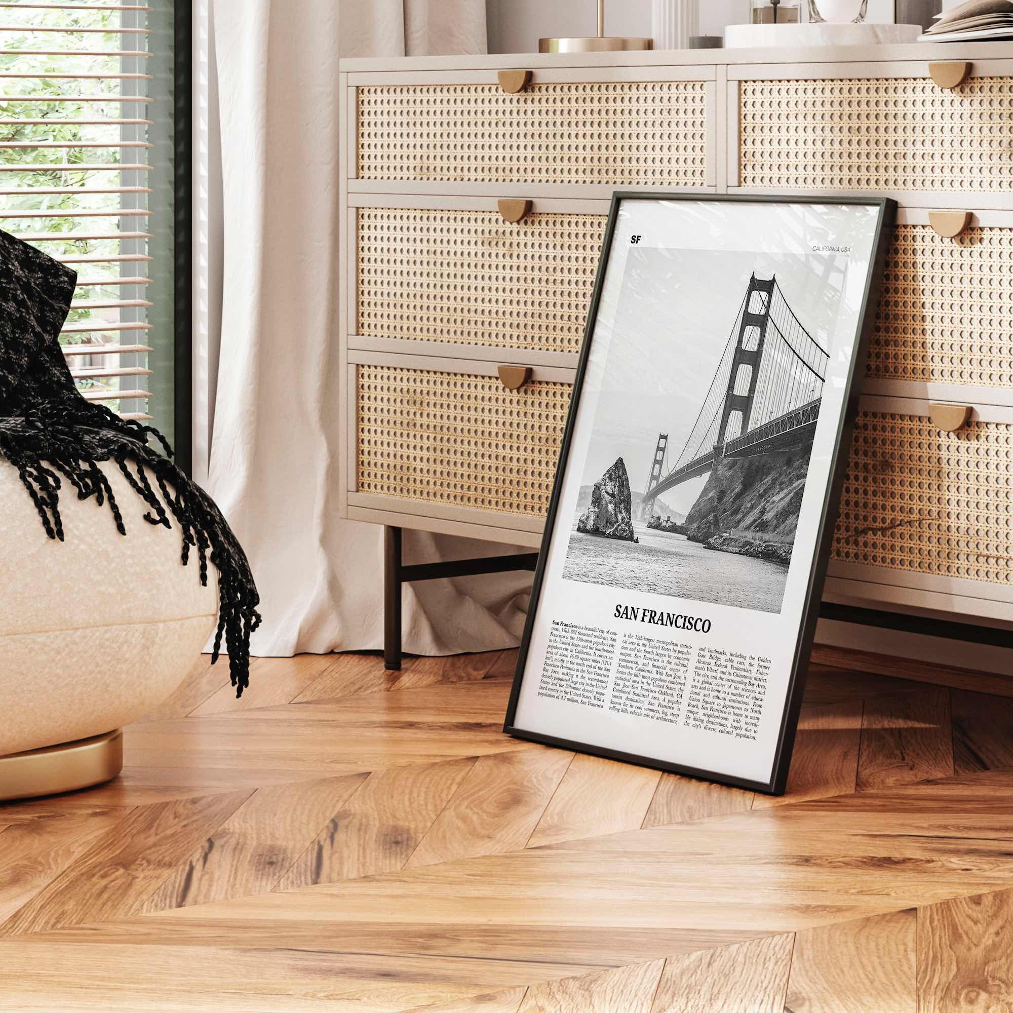 San Francisco Print Black and White No 1, San Francisco Wall Art, San Francisco Poster, San Francisco Photo, Golden Gate Bridge California