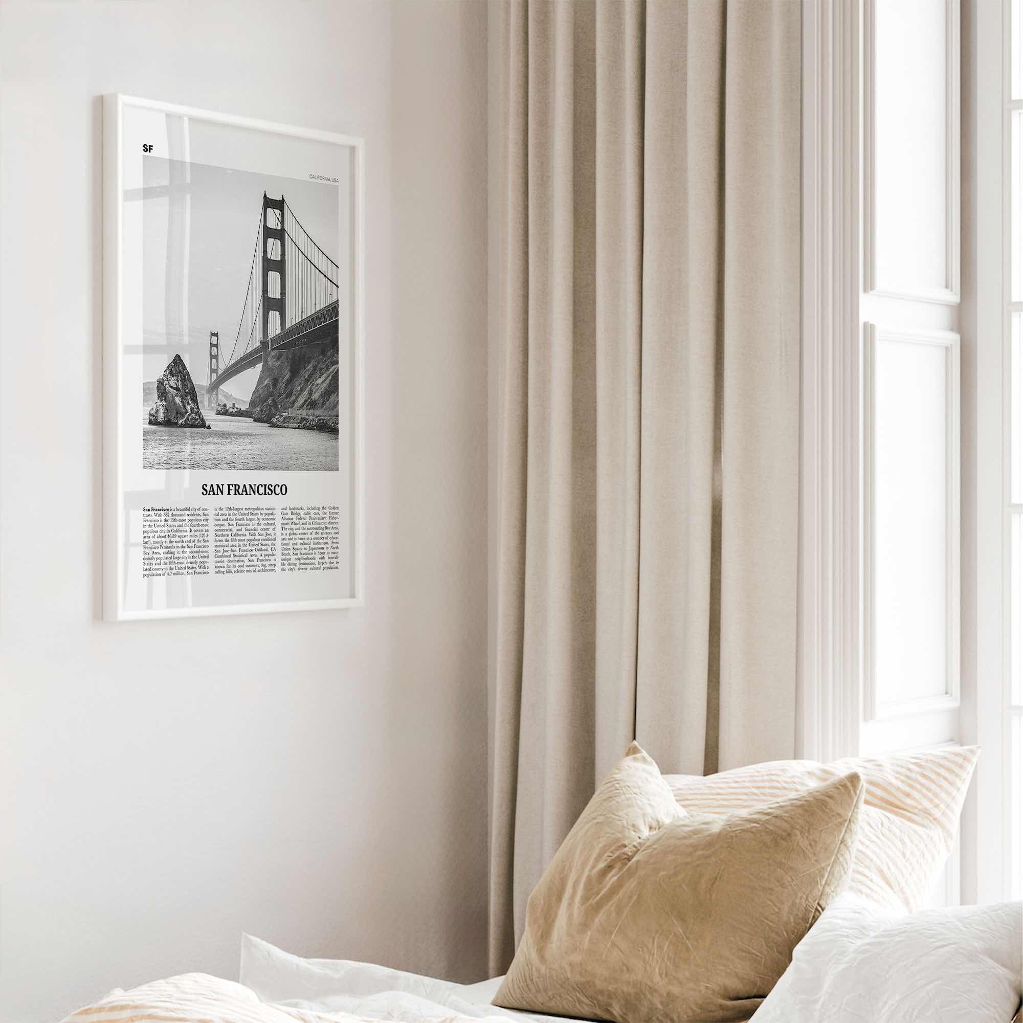 San Francisco Print Black and White No 1, San Francisco Wall Art, San Francisco Poster, San Francisco Photo, Golden Gate Bridge California