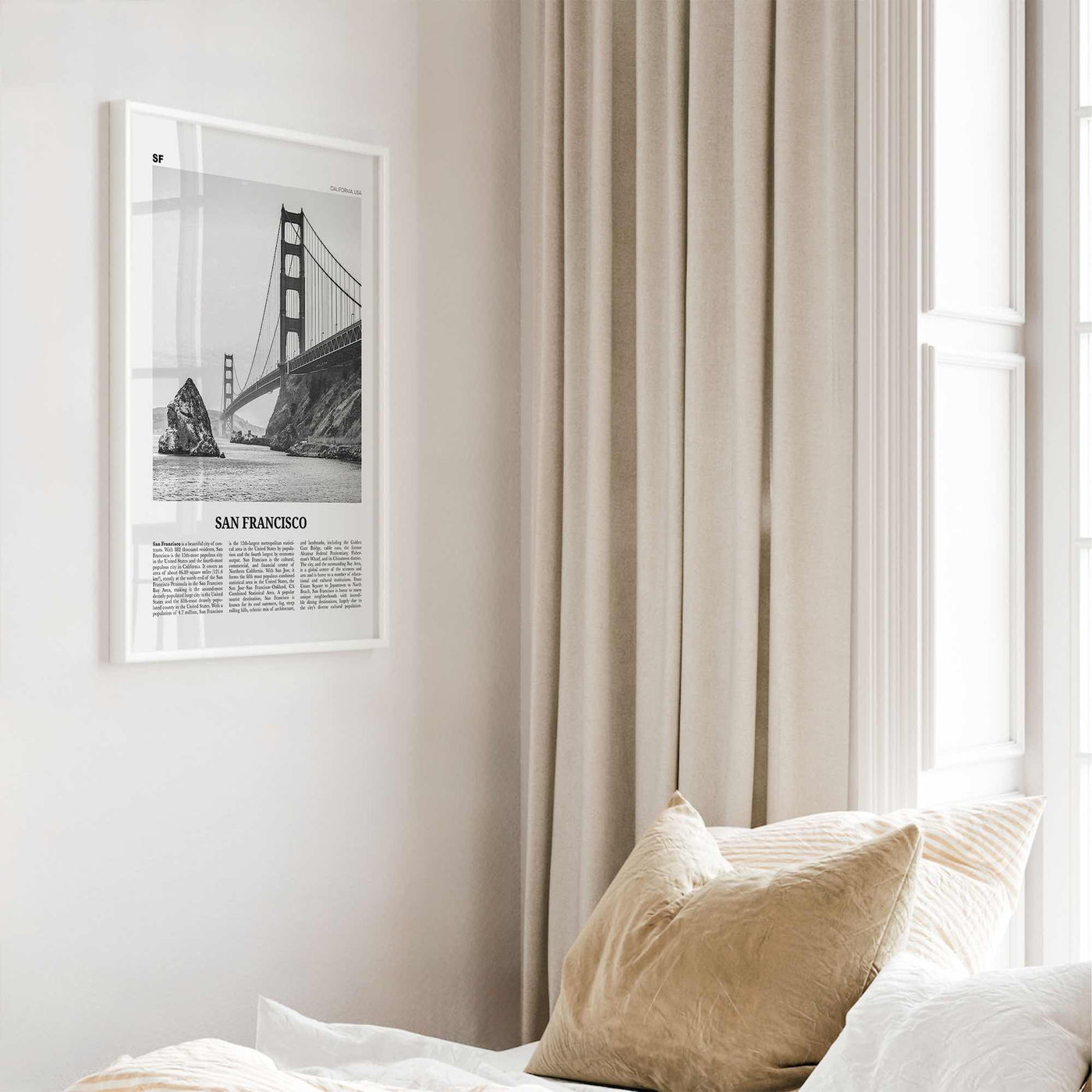 San Francisco Print Black and White No 1, San Francisco Wall Art, San Francisco Poster, San Francisco Photo, Golden Gate Bridge California