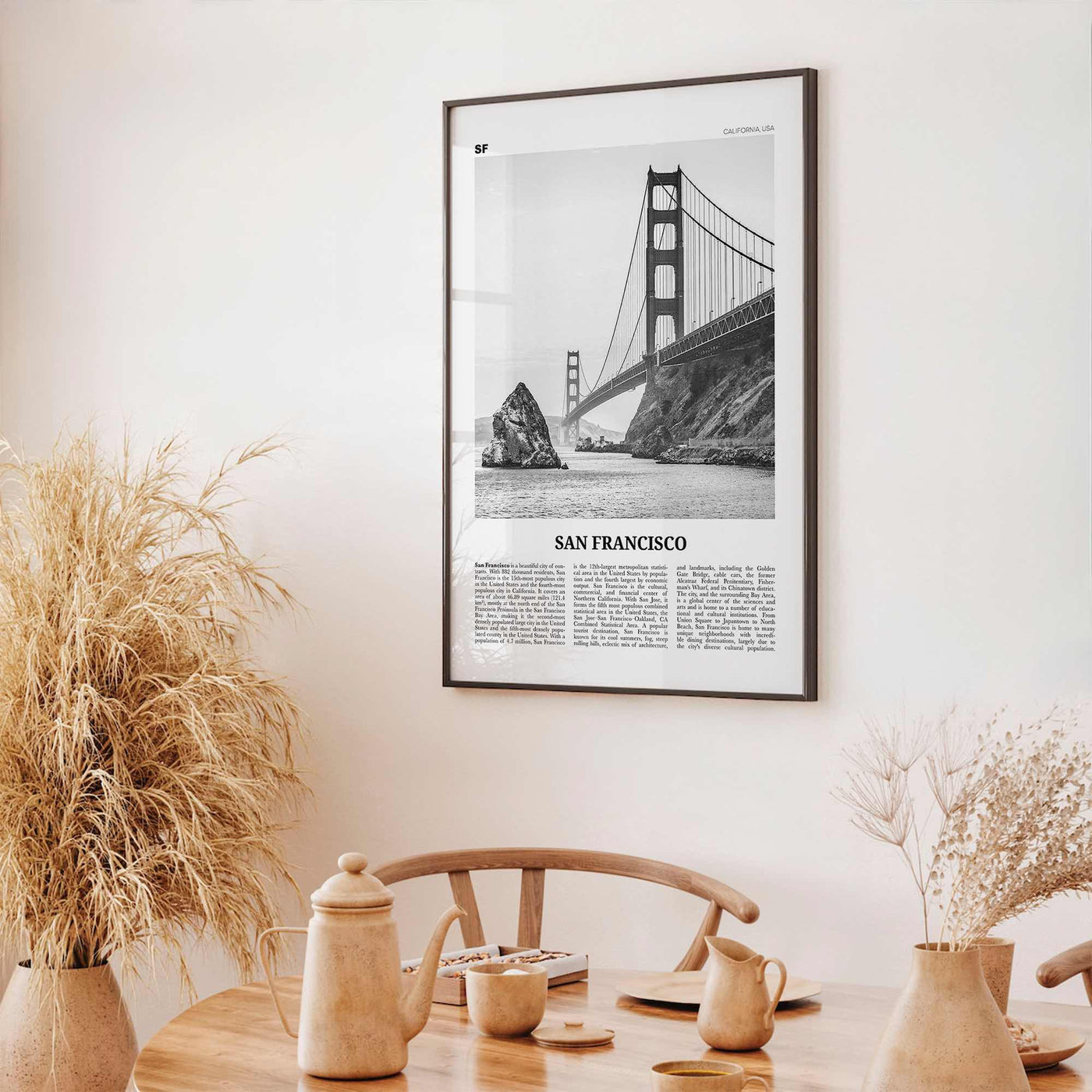 San Francisco Print Black and White No 1, San Francisco Wall Art, San Francisco Poster, San Francisco Photo, Golden Gate Bridge California