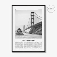 San Francisco Print Black and White No 1, San Francisco Wall Art, San Francisco Poster, San Francisco Photo, Golden Gate Bridge California