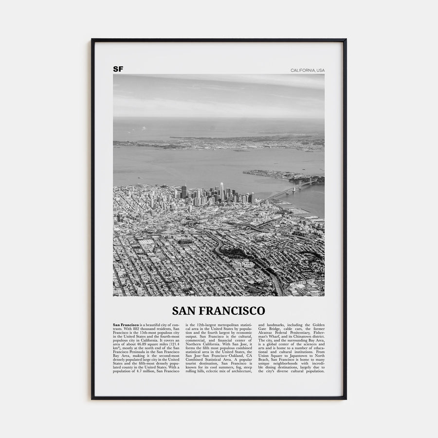 San Francisco Travel B&W No 4 Poster