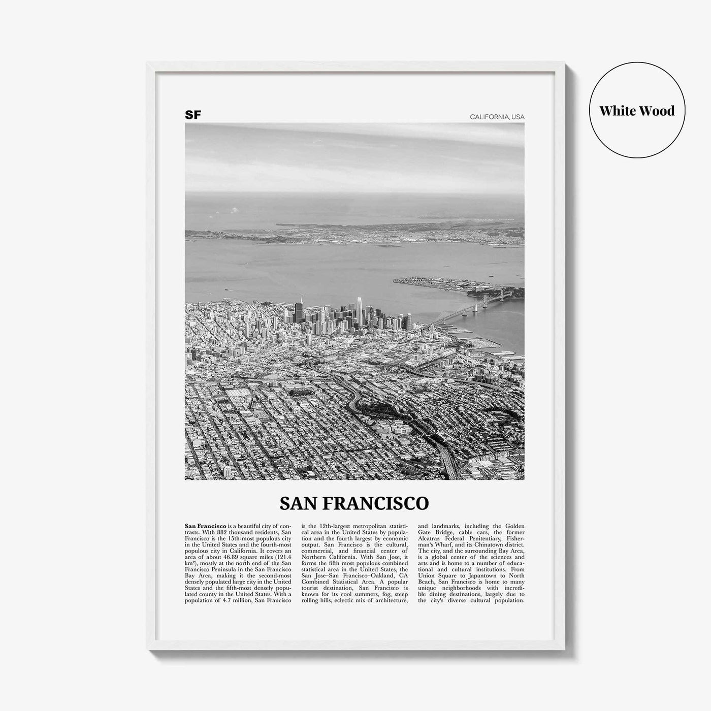 San Francisco Print Black and White No 4, San Francisco Wall Art, San Francisco Poster, San Francisco Photo, California, USA, United States