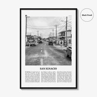 San Ignacio Print Black and White, San Ignacio Wall Art, San Ignacio Poster, San Ignacio Photo, San Ignacio Décor, San Ignacio Map, Belize