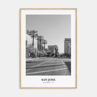 San Jose, California Portrait B&W No 1 Poster