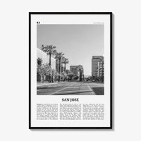 San Jose Print Black and White California No 1, San Jose Wall Art, San Jose Poster, San Jose Photo, California, United States