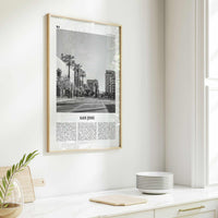 San Jose Print Black and White California No 1, San Jose Wall Art, San Jose Poster, San Jose Photo, California, United States