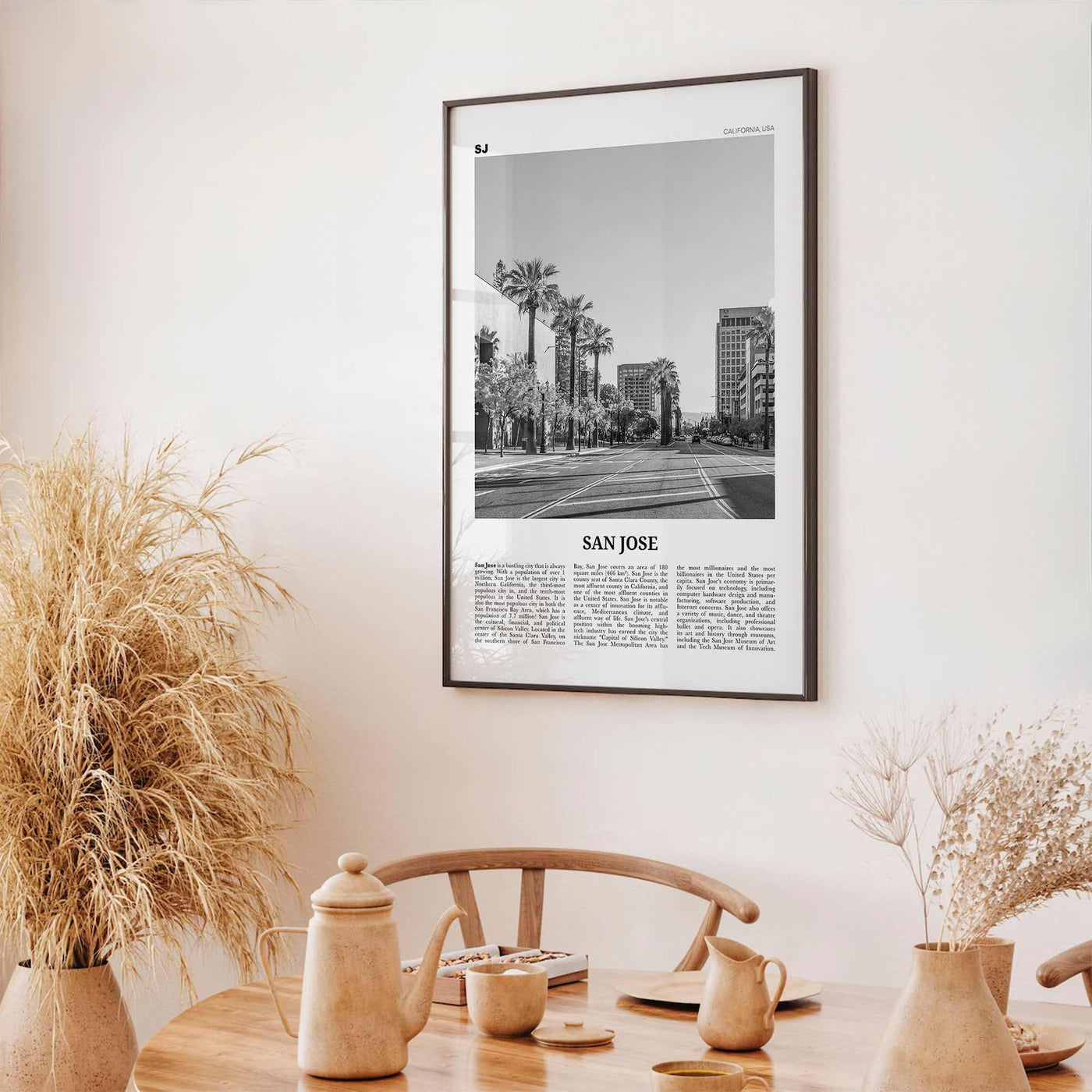 San Jose Print Black and White California No 1, San Jose Wall Art, San Jose Poster, San Jose Photo, California, United States