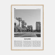 San Jose, California Travel B&W No 1 Poster
