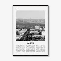 San Jose Print Black and White California No 2, San Jose Wall Art, San Jose Poster, San Jose Photo, California, United States