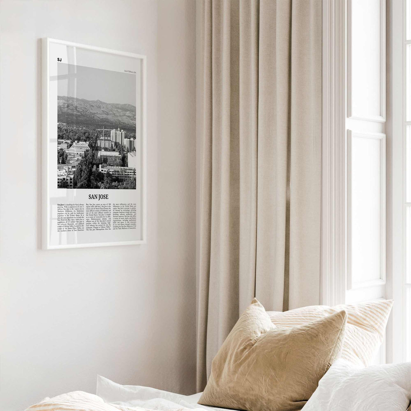 San Jose Print Black and White California No 2, San Jose Wall Art, San Jose Poster, San Jose Photo, California, United States