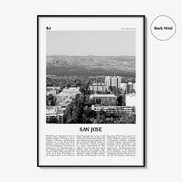 San Jose Print Black and White California No 2, San Jose Wall Art, San Jose Poster, San Jose Photo, California, United States