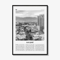 San Jose Print Black and White Costa Rica, San Jose Wall Art, San Jose Poster, San Jose Photo, San Jose Wall Décor, Costa Rica