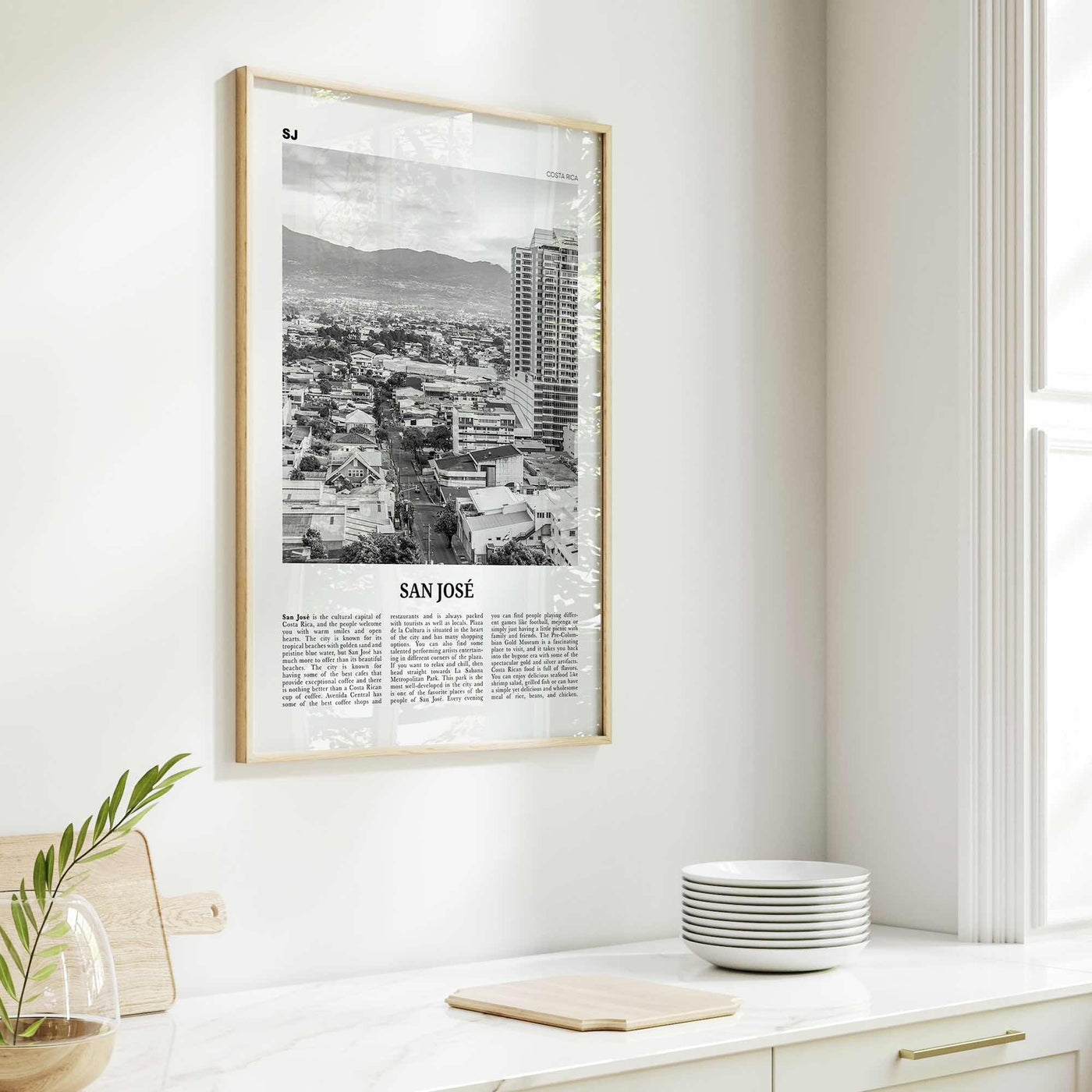 San Jose Print Black and White Costa Rica, San Jose Wall Art, San Jose Poster, San Jose Photo, San Jose Wall Décor, Costa Rica