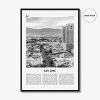San Jose Print Black and White Costa Rica, San Jose Wall Art, San Jose Poster, San Jose Photo, San Jose Wall Décor, Costa Rica
