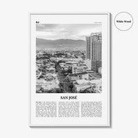 San Jose Print Black and White Costa Rica, San Jose Wall Art, San Jose Poster, San Jose Photo, San Jose Wall Décor, Costa Rica