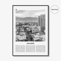 San Jose Print Black and White Costa Rica, San Jose Wall Art, San Jose Poster, San Jose Photo, San Jose Wall Décor, Costa Rica