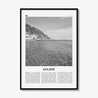 San Jose Print Black and White Spain, San Jose Wall Art, San José Poster, San José Photo, San José Wall Décor, San José Map, Spain