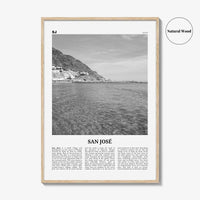 San Jose Print Black and White Spain, San Jose Wall Art, San José Poster, San José Photo, San José Wall Décor, San José Map, Spain