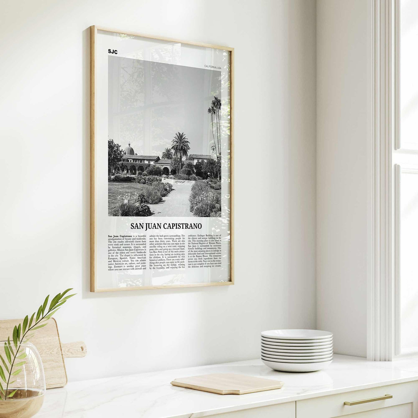 San Juan Capistrano Print Black and White, San Juan Capistrano Wall Art, San Juan Capistrano Poster, San Juan Capistrano Photo, California