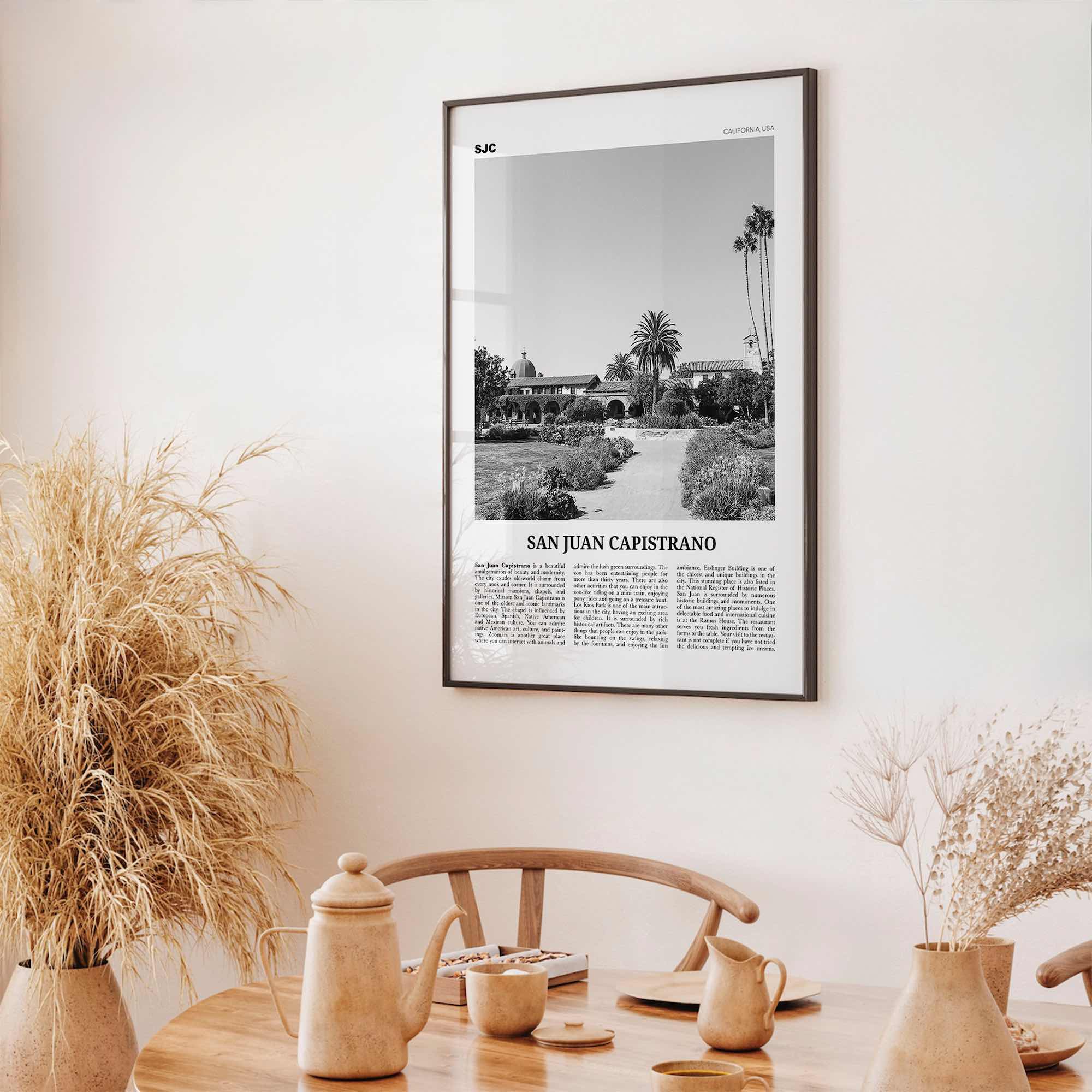 San Juan Capistrano Print Black and White, San Juan Capistrano Wall Art, San Juan Capistrano Poster, San Juan Capistrano Photo, California