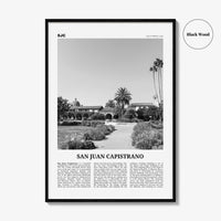 San Juan Capistrano Print Black and White, San Juan Capistrano Wall Art, San Juan Capistrano Poster, San Juan Capistrano Photo, California