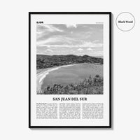 San Juan del Sur Print Black and White, San Juan del Sur Wall Art, San Juan del Sur Poster, San Juan del Sur Photo, Nicaragua