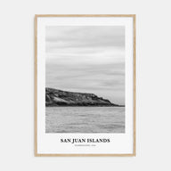 San Juan Islands Portrait B&W Poster