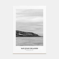 San Juan Islands Portrait B&W Poster
