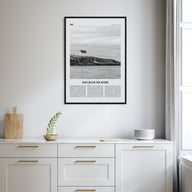 San Juan Islands Travel B&W Poster