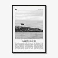 San Juan Islands Print Black and White, San Juan Islands Wall Art, San Juan Islands Poster, San Juan Islands Photo, Washington, USA