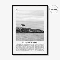 San Juan Islands Print Black and White, San Juan Islands Wall Art, San Juan Islands Poster, San Juan Islands Photo, Washington, USA