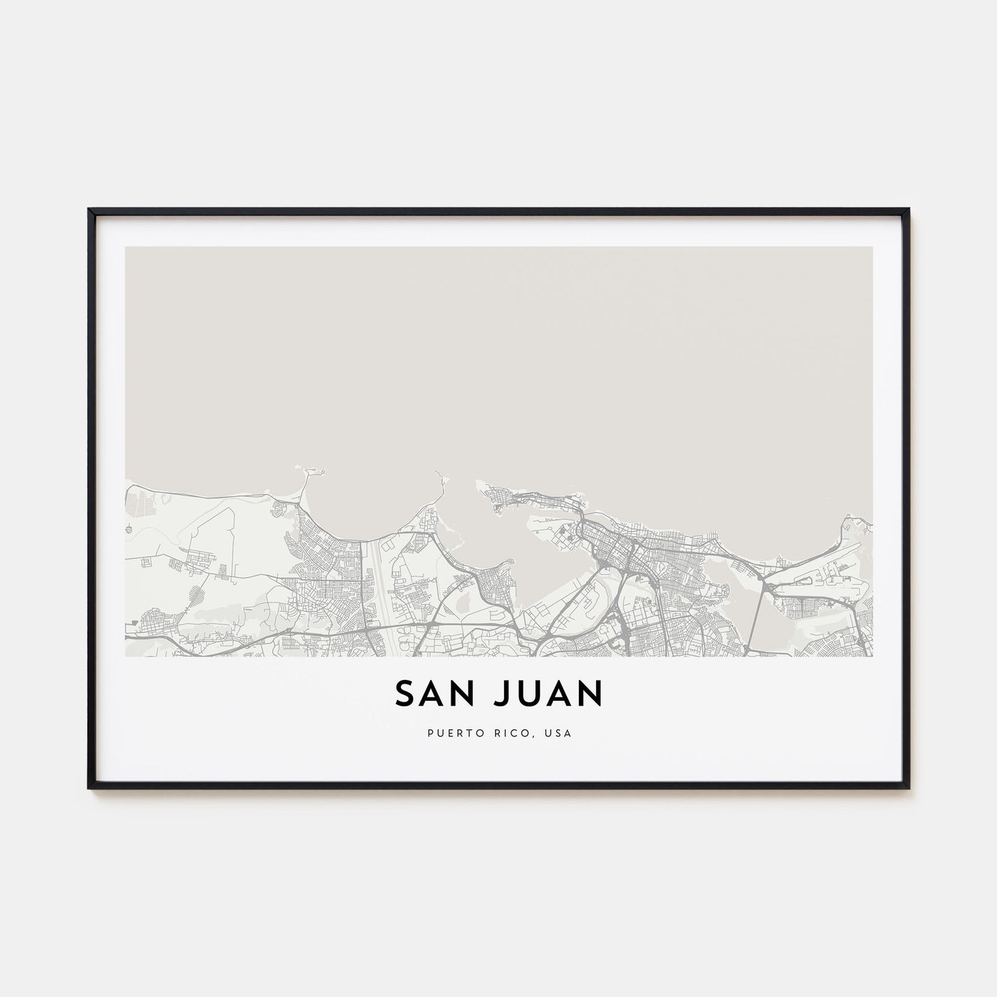 San Juan Map Landscape Poster